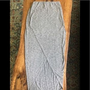 3/$20 or 2/$15 Heather Grey Tulip Hem Maxi Skirt